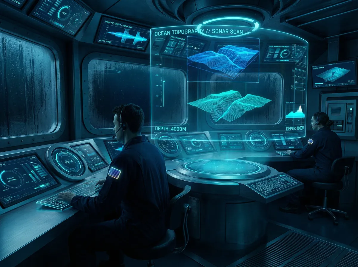 深海科考控制室声纳扫描 - 海角吃瓜