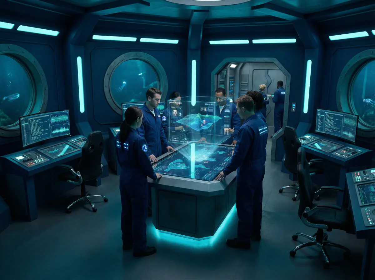 深海研究基地社区交流场景 - 海角吃瓜